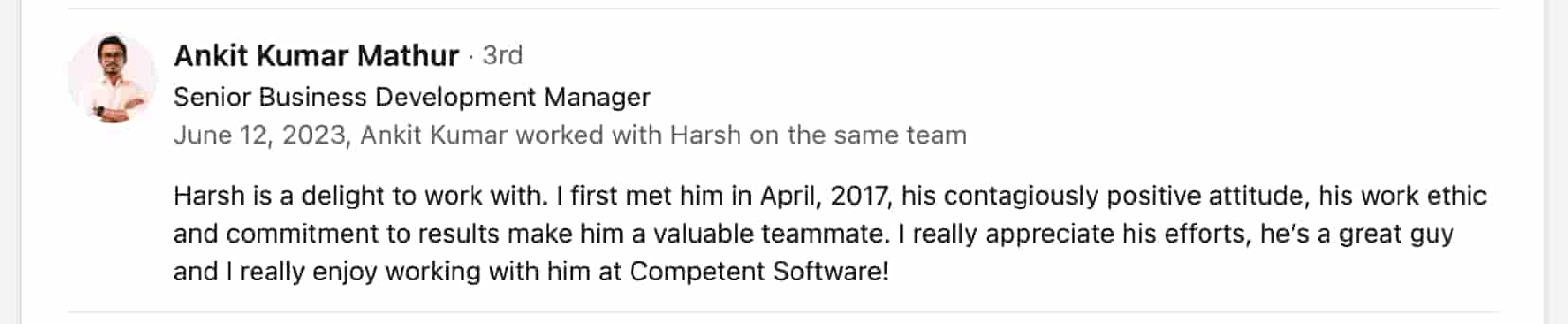 Recommendation from connection 3